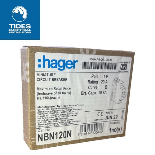 Hager mcb amp - mcb, single