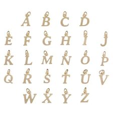 9ct Gold Pendant Alphabet Letter Initial  375 Jewellery Charm A-Z - 17mm