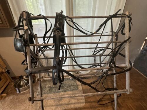 Used leather horse - leather,