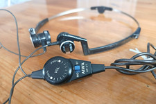 Rare Vintage Aiwa HP-V7 HP V7  Stereo & Mono Folding Headphones From Around 1985