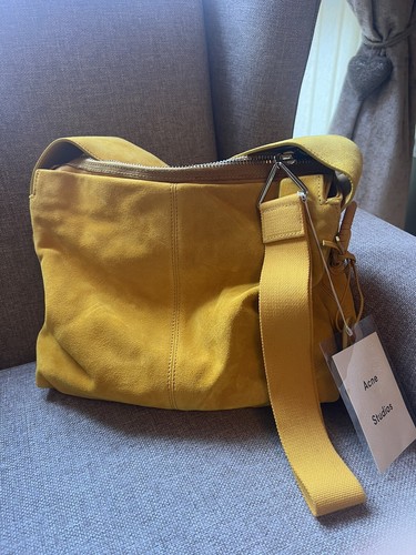 Acne studios bag suede - suede, yellow