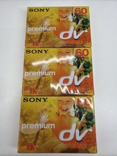 3 x Sony Premium Digital Camcorder Mini DV Cassette Tapes Vintage 60 Mins
