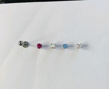 Claires Accessories Flat Back Helix Forward Helix Conch 16 Gauge Earring Set