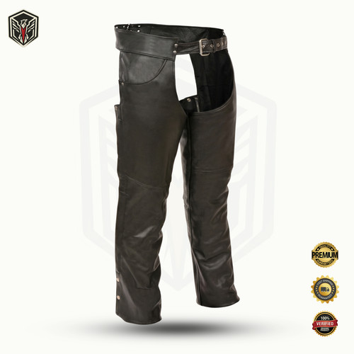 Mens black leather motorcycle - mens,