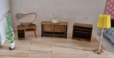 Blue Box Dolls House 1960s Vintage Furniture Bundle Including Vanity