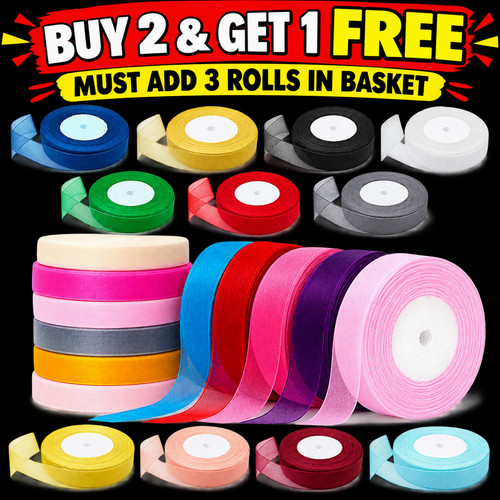 Organza ribbon 10mm many color - ribbon,