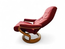 Himolla 7010 Easy Swing Recliner Chair + Footstool – Red BELVETAR TOMATE – Made