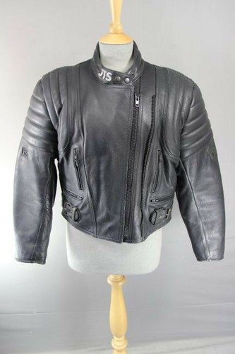 Jts black leather biker - jts, jacket
