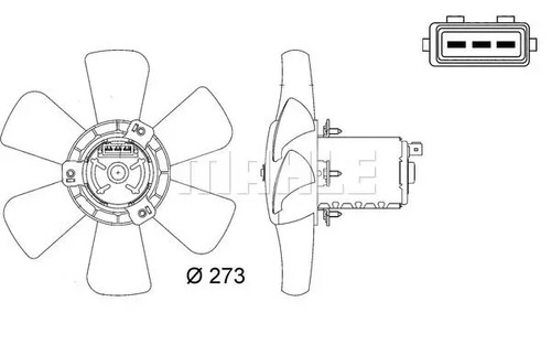Radiator fan cff 000s - 7, mahle