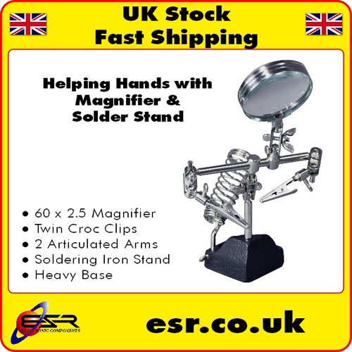 Helping hands with magnifying - with,