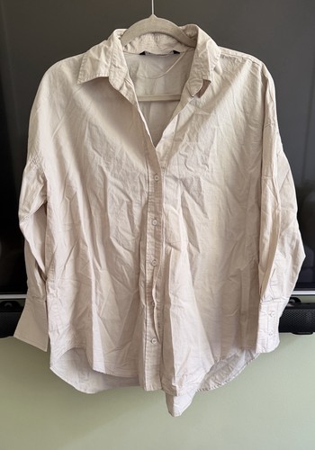 Zara beige cotton shirt - beige, s