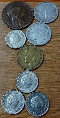 France netherlands coins - netherlands,
