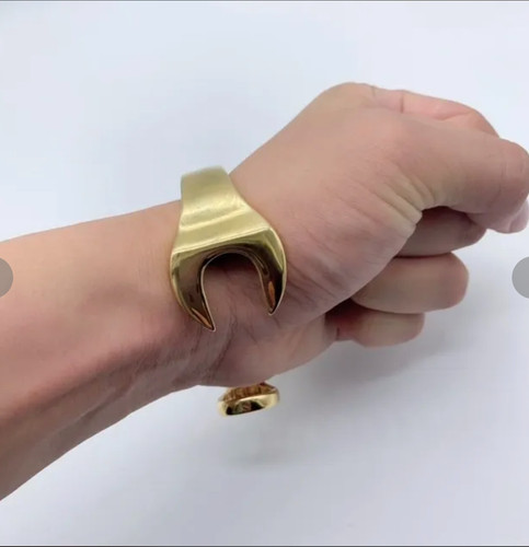 Spanner bracelet gold plated - bracelet,