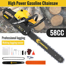 2025 2.55KW Petrol Chainsaw 58cc 2-Stroke 20Inch Bar Heavy Duty Wood Cutter Set