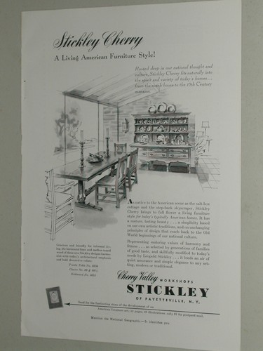 1953 stickley furniture - stickley,