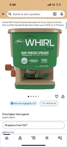 Scotts whirl hand powered - scotts,