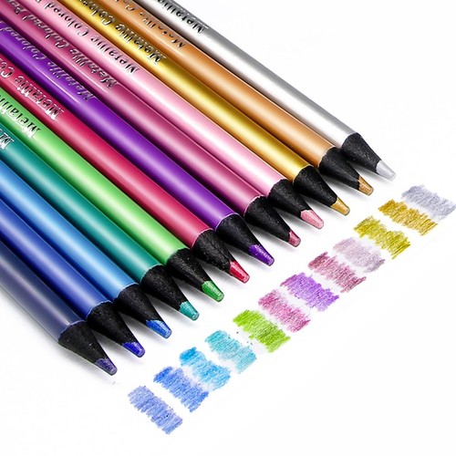 Metallic coloured pencil - 12,