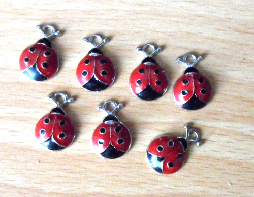 Pcs ladybird charms - pcs,