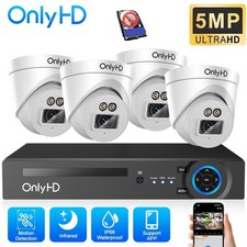 OnlyHD 5MP CCTV CAMERA SYSTEM HOME OUTDOOR SECURITY KIT HD 4CH DVR UK