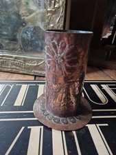Original Antique vintage Arts and Crafts copper planter flower posy vase newlyn 