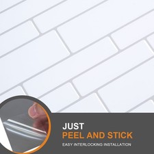 10X Self Adhesive Tile Stickers Kitchen Backsplash Bathroom 3D Stick Wall Tiles