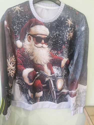 Large christmas jumper santa - large, jumper.