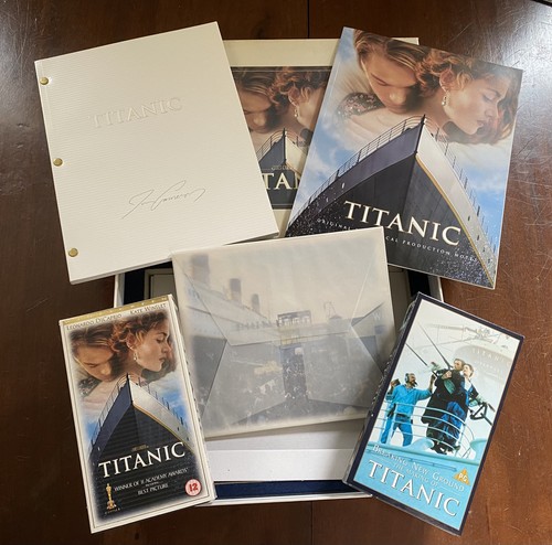 Titanic memorabilia box vhs - memorabilia,