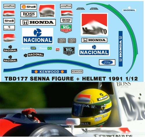 Decals for ayrton senna - 1/12,