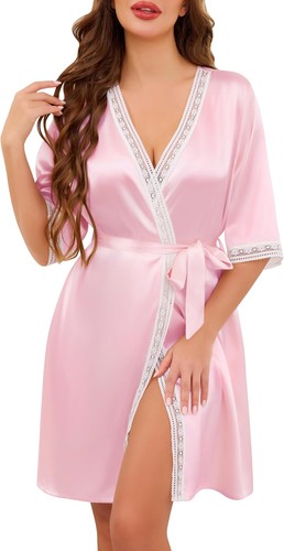 Satin robe women - women, soft