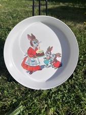 Vintage Gaydon Melmex Child’s Bowl Dish Bunny Rabbit Design Retro Cute 7in/18cm