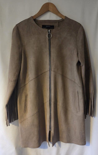 Zara beige faux suede jacket - zara,