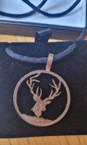 Copper deer head cut-out