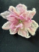 Hand Felted Pink Flower