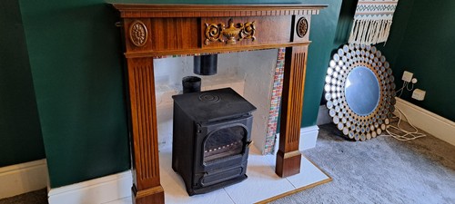 Vintage mahogany effect fire - vintage,