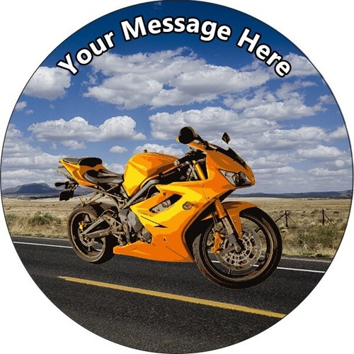 Motorbike personalised cake - motorbike,