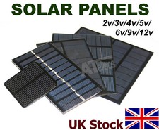 Solar Cell Solar Panel  Many Types 2v 3v 4v 5v 6v 9v 12v  Battery Charger  - UK