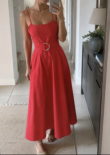 Zara red poplin - zara, with