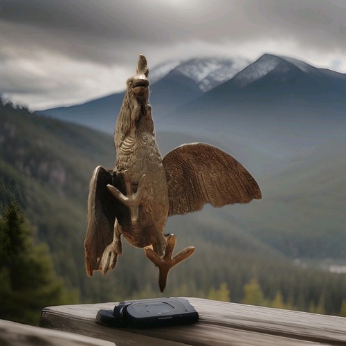 Metal fighting rooster - fighting,