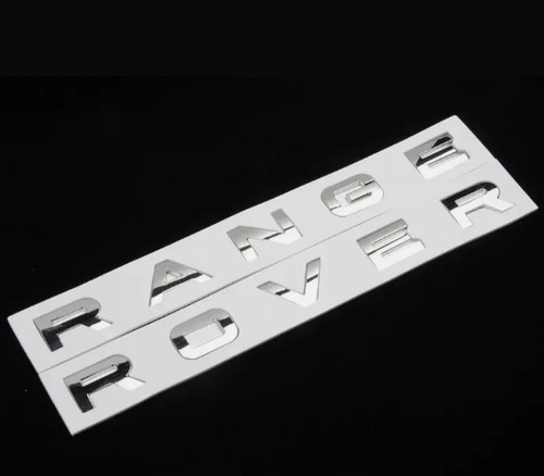 Glossy silver badge letters - silver,