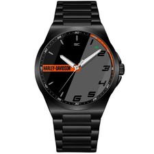 Black steel wrist watch fan - wrist,