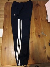 Boys/Girls Black Adidas Joggers  Tracksuit Bottoms Size S