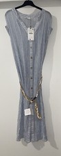ZARA BLUE WHITE COTTON STRIPED