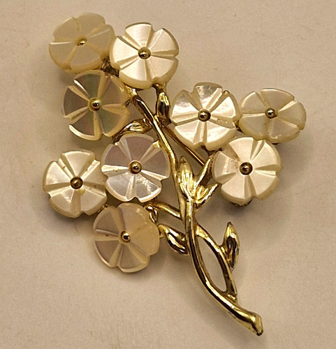 Vintage mother pearl - vintage, flower