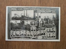 Mine Fire Hamstead Postcard - Scarce 
