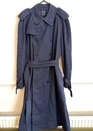 Vintage burberrys navy double - burberrys,