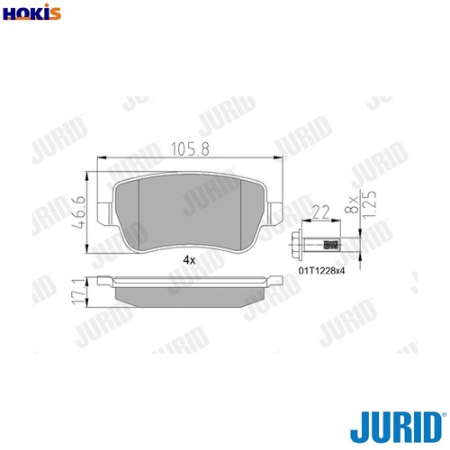 Brake pad set - pad,