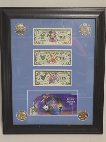 Disney dollars 2000 5 10 - disney, 1$