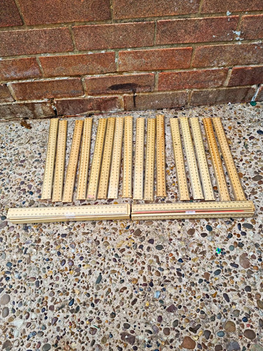 Wooden folding meter stick - wooden,