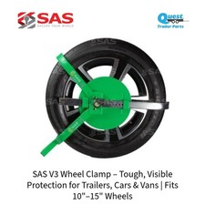 SAS V3 Wheel Clamp – Tough, Visible Protection for Trailers, Cars & Vans V135795