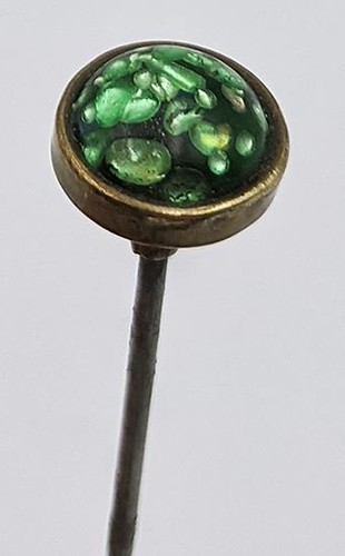 Antique green enamel - &, glass